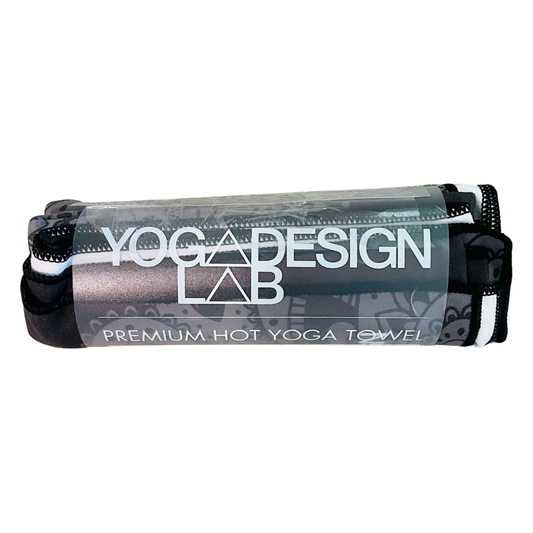 Yoga Mat Towel by Yoga Design Lab in Mandala Black