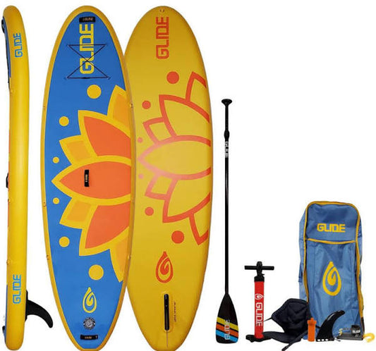 Glide Lotus Inflatable Yoga Standup Paddleboard Package